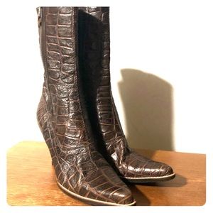 Miu Miu Vero Cuoio Crocodile boots